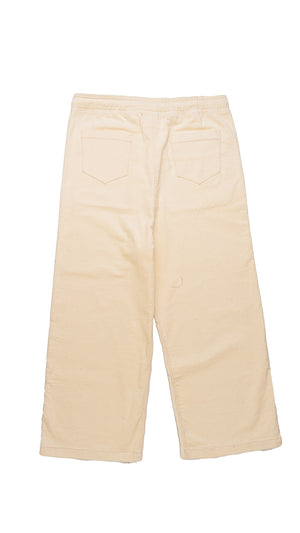 White Corduroy - Wide Leg Trousers