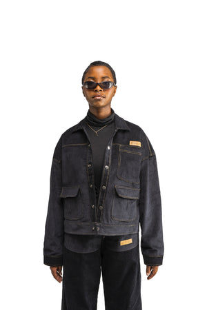 Black Corduroy - P1 Oversized Jacket │BY PHUME