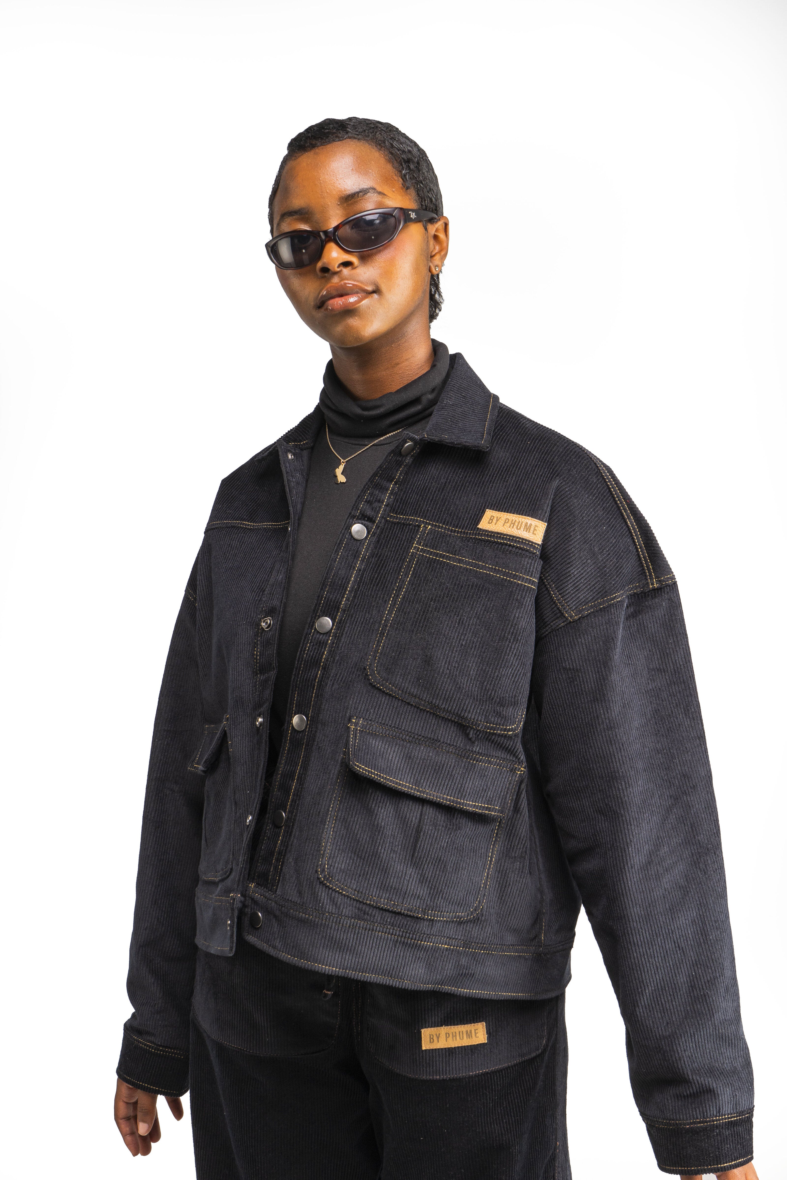 Black Corduroy - P1 Oversized Jacket │BY PHUME