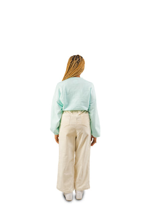 White Corduroy - Wide Leg Trousers